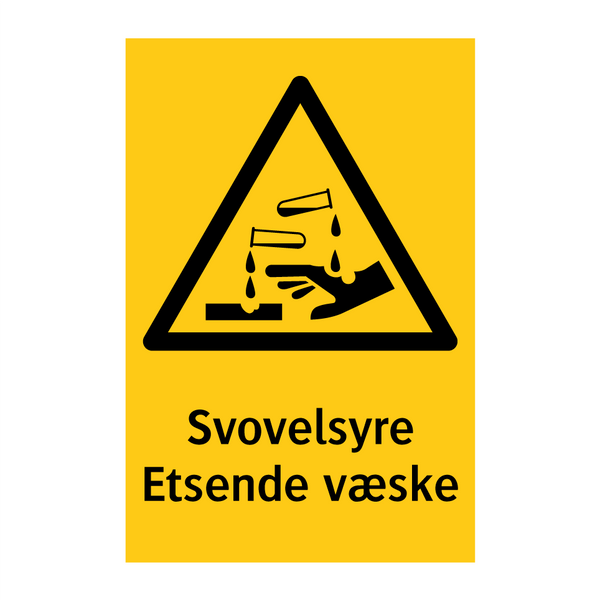 Svovelsyre etsende væske