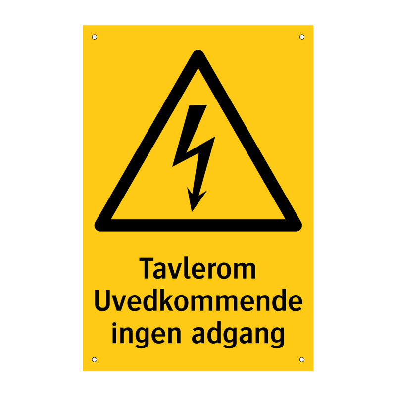Tavlerom Uvedkommende ingen adgang