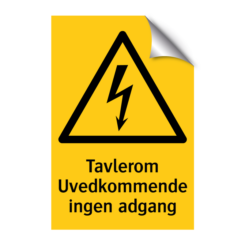 Tavlerom Uvedkommende ingen adgang