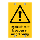 Trykkluft mot kroppen er meget farlig