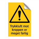 Trykkluft mot kroppen er meget farlig