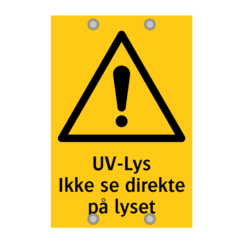UV-lus ikke se direkte på lyset