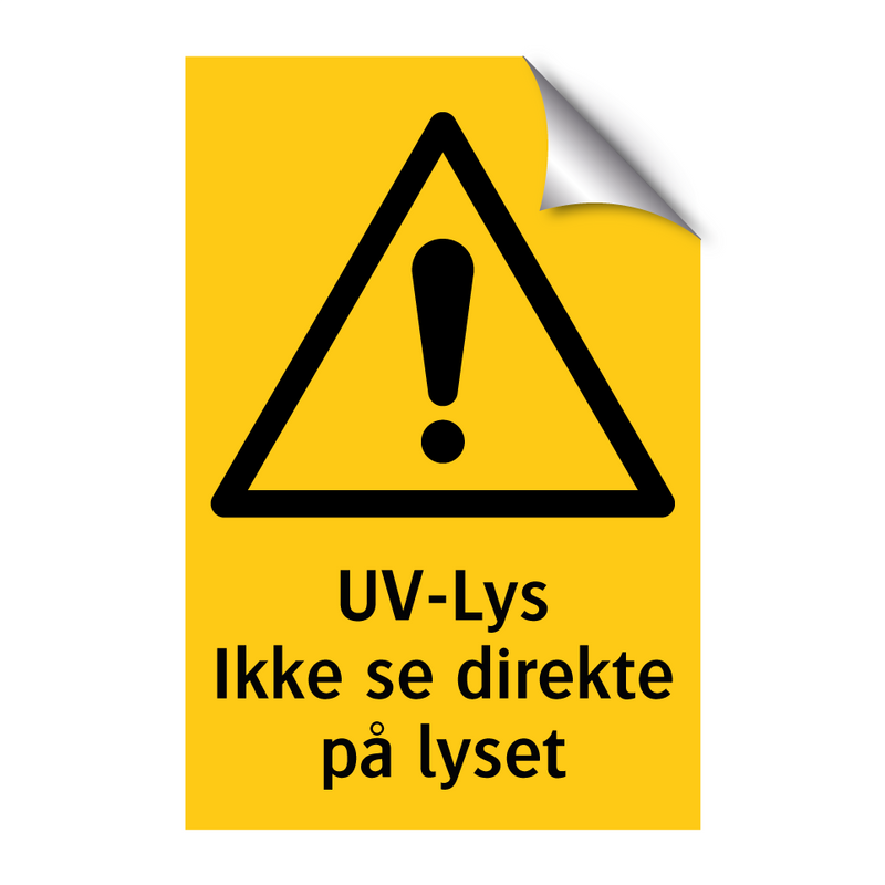 UV-lus ikke se direkte på lyset