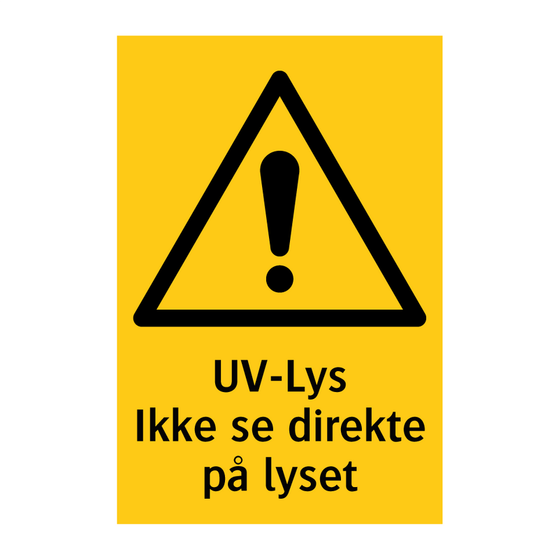 UV-lus ikke se direkte på lyset
