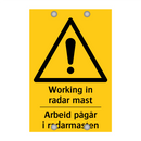 Working in radar mast Arbeid pågår i radarmasten