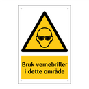 Bruk vernebriller i dette området