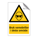 Bruk vernebriller i dette området