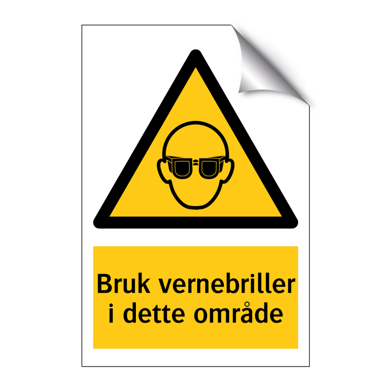 Bruk vernebriller i dette området