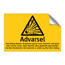 Advarsel ved lading dannes eksplosive gasser …