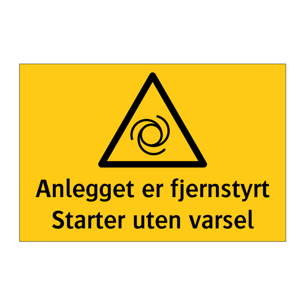 Startes uten varsel
