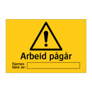 Arbeid pågår Fjernes bare av