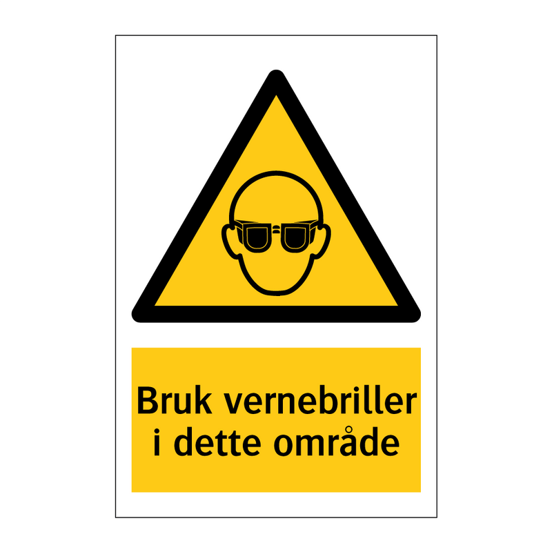 Bruk vernebriller i dette området