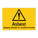 Asbest adgang forbudt for uvedkommende