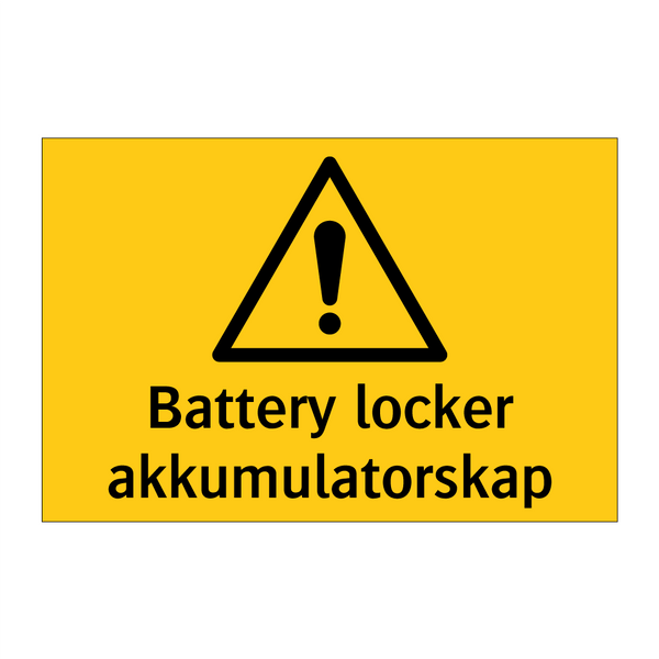 Battery locker Akkumulatorskap & Battery locker Akkumulatorskap & Battery locker Akkumulatorskap