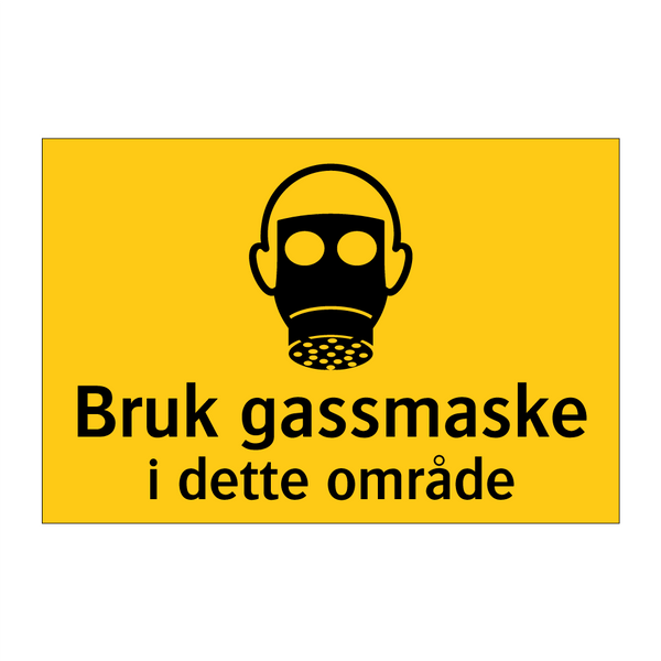 Bruk gassmaske i dette området