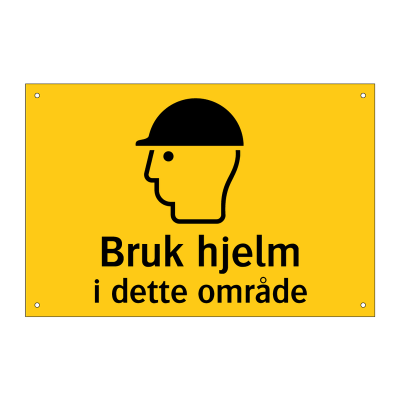 Bruk hjelm i dette området & Bruk hjelm i dette området & Bruk hjelm i dette området