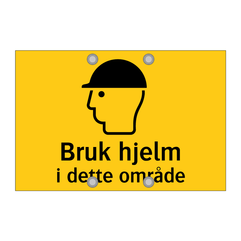 Bruk hjelm i dette området & Bruk hjelm i dette området & Bruk hjelm i dette området
