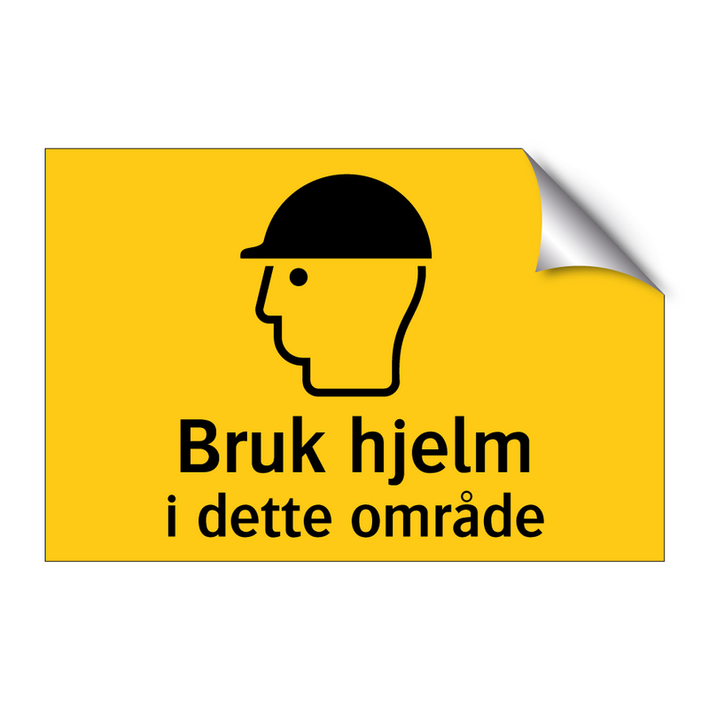 Bruk hjelm i dette området & Bruk hjelm i dette området & Bruk hjelm i dette området