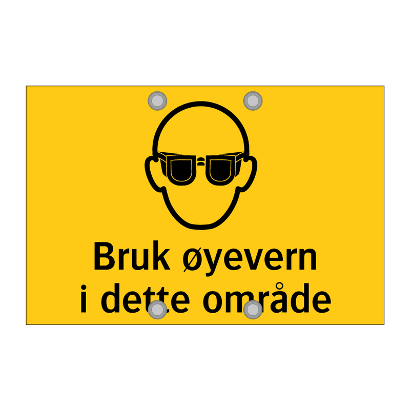 Bruk øyevern i dette området