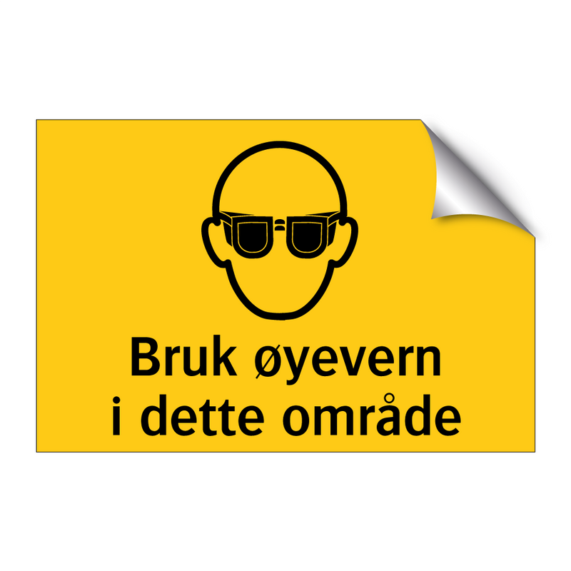 Bruk øyevern i dette området