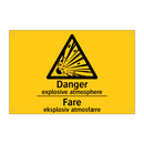 Danger explosive atmosphere Fare eksplosiv atmosfære