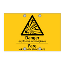 Danger explosive atmosphere Fare eksplosiv atmosfære