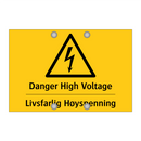 Danger High Voltage Livsfarlig Høyspenning