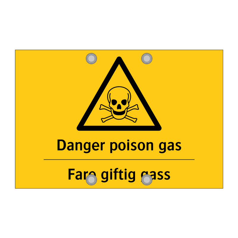 Danger poison gas Fare giftig gass & Danger poison gas Fare giftig gass