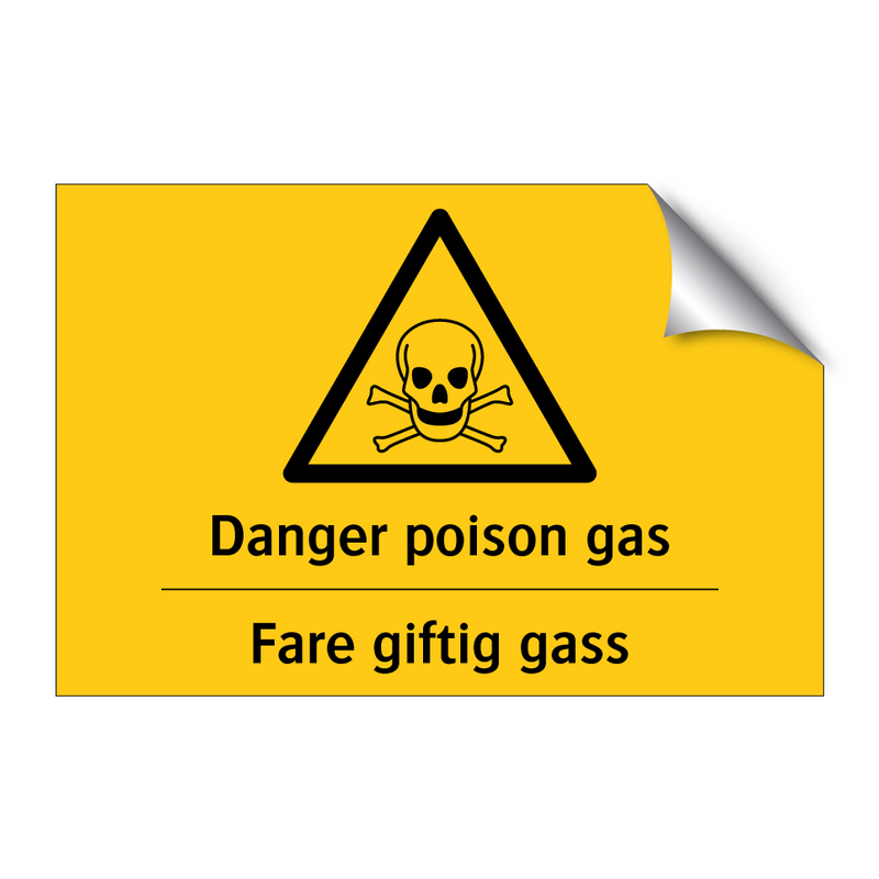 Danger poison gas Fare giftig gass & Danger poison gas Fare giftig gass