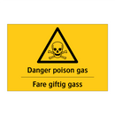 Danger poison gas Fare giftig gass