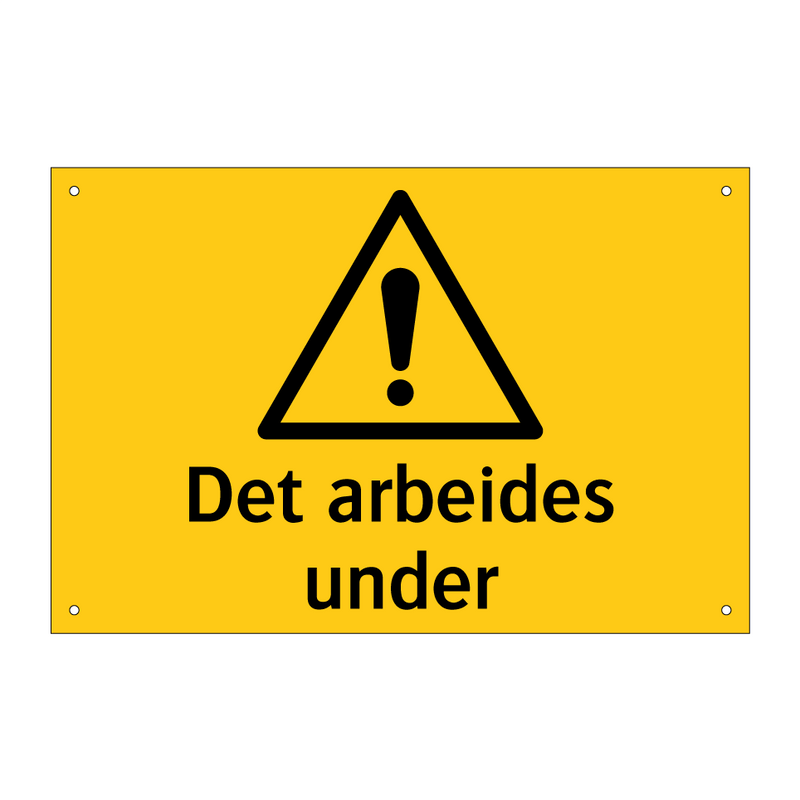 Det arbeides under & Det arbeides under & Det arbeides under & Det arbeides under