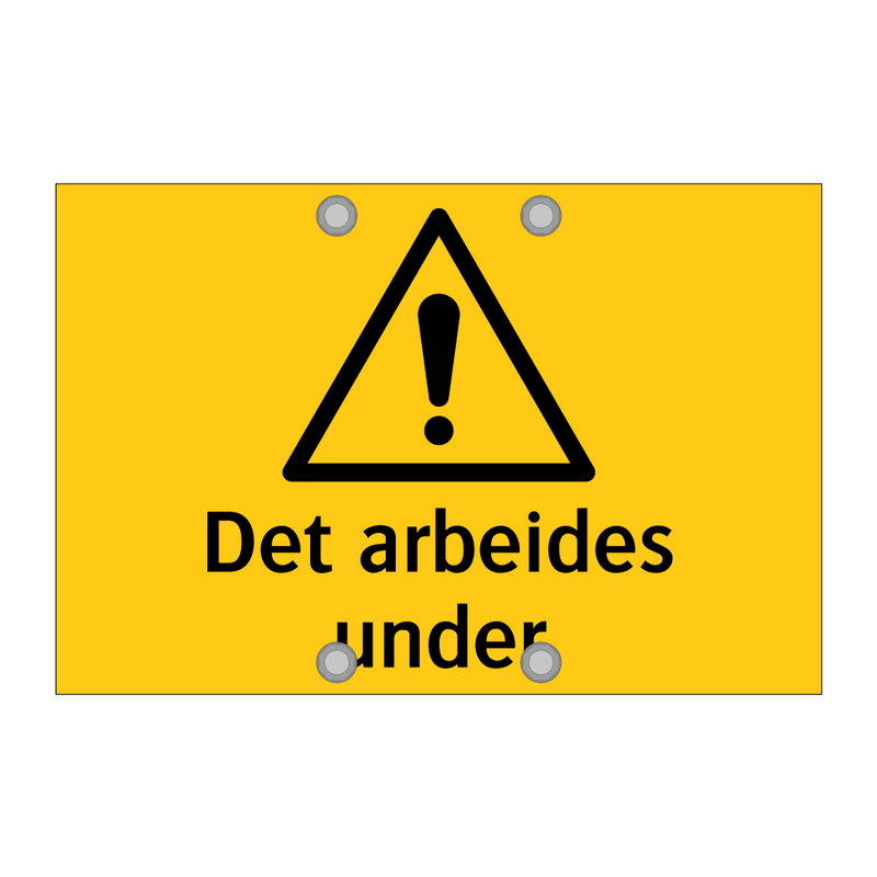 Det arbeides under & Det arbeides under & Det arbeides under & Det arbeides under