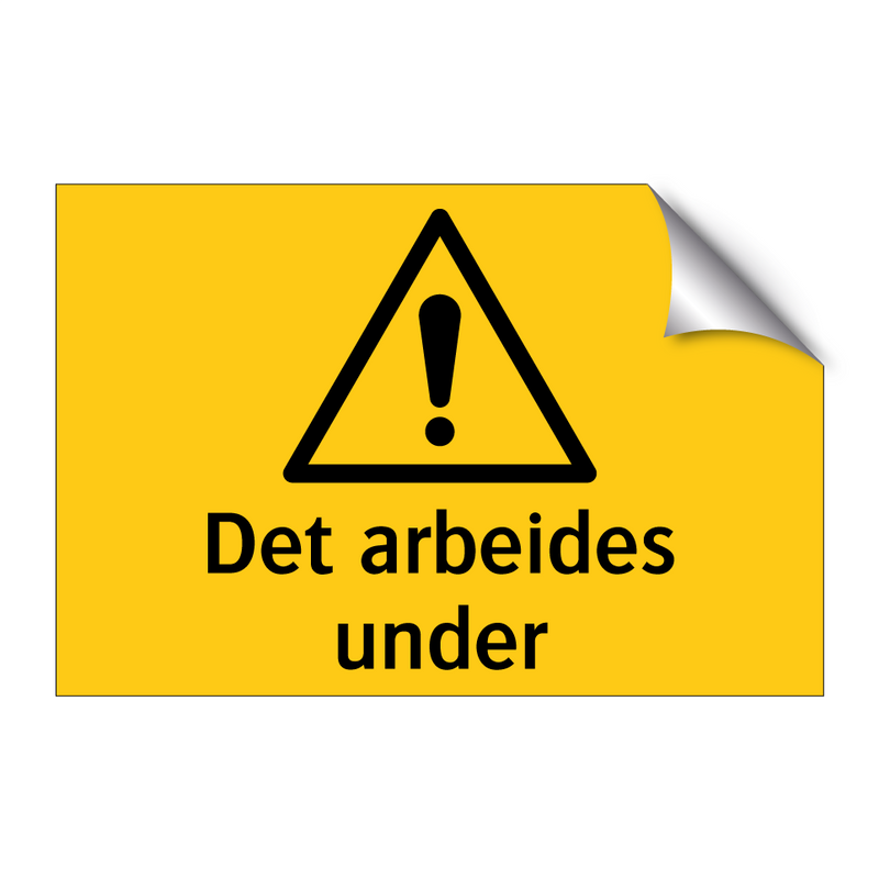 Det arbeides under & Det arbeides under & Det arbeides under & Det arbeides under
