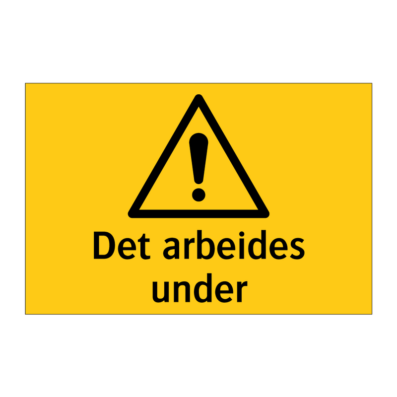 Det arbeides under & Det arbeides under & Det arbeides under & Det arbeides under