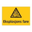 Eksplosjons fare