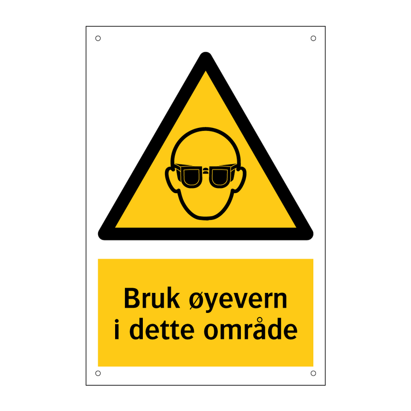 Bruk øyevern i dette området