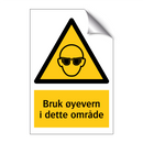 Bruk øyevern i dette området