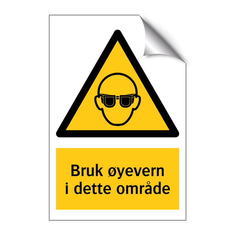 Bruk øyevern i dette området