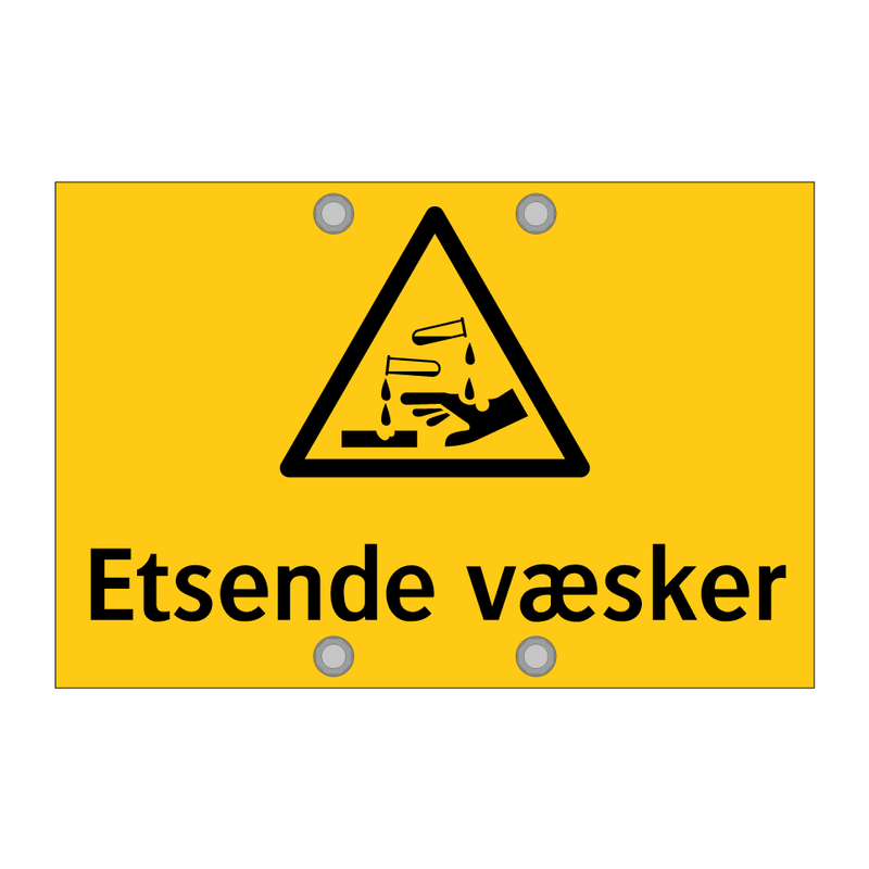Etsende væsker & Etsende væsker & Etsende væsker & Etsende væsker & Etsende væsker