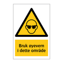 Bruk øyevern i dette området