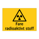 Fare radioaktivt stoff