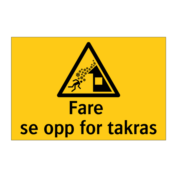 Fare se opp for takras!
