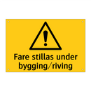 Fare stillas under bygging riving