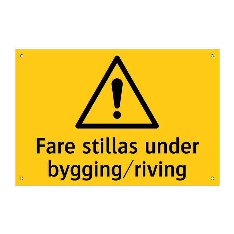 Fare stillas under bygging riving & Fare stillas under bygging riving