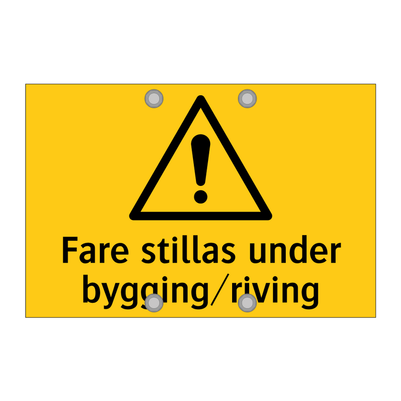 Fare stillas under bygging riving & Fare stillas under bygging riving