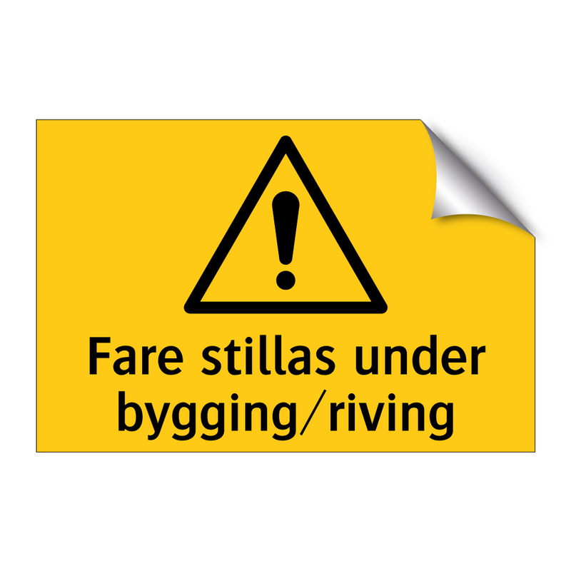 Fare stillas under bygging riving & Fare stillas under bygging riving