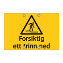 Forsiktig ett trinn ned