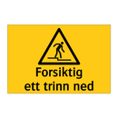 Forsiktig ett trinn ned