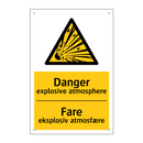 Danger explosive atmosphere Fare eksplosiv atmosfære
