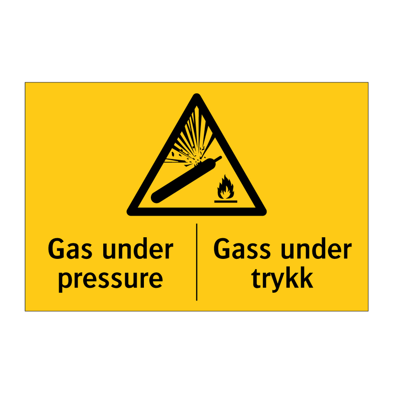Gas under pressure Gass under trykk & Gas under pressure Gass under trykk